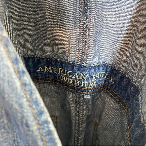 American Eagle outfitters ripped size XSmall raw hem short overalls - Picture 6 of 8